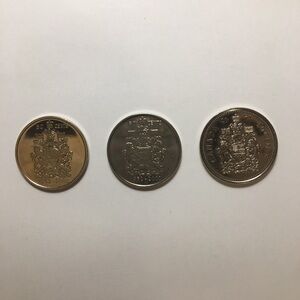 3 Canadian 50 Cent Pieces